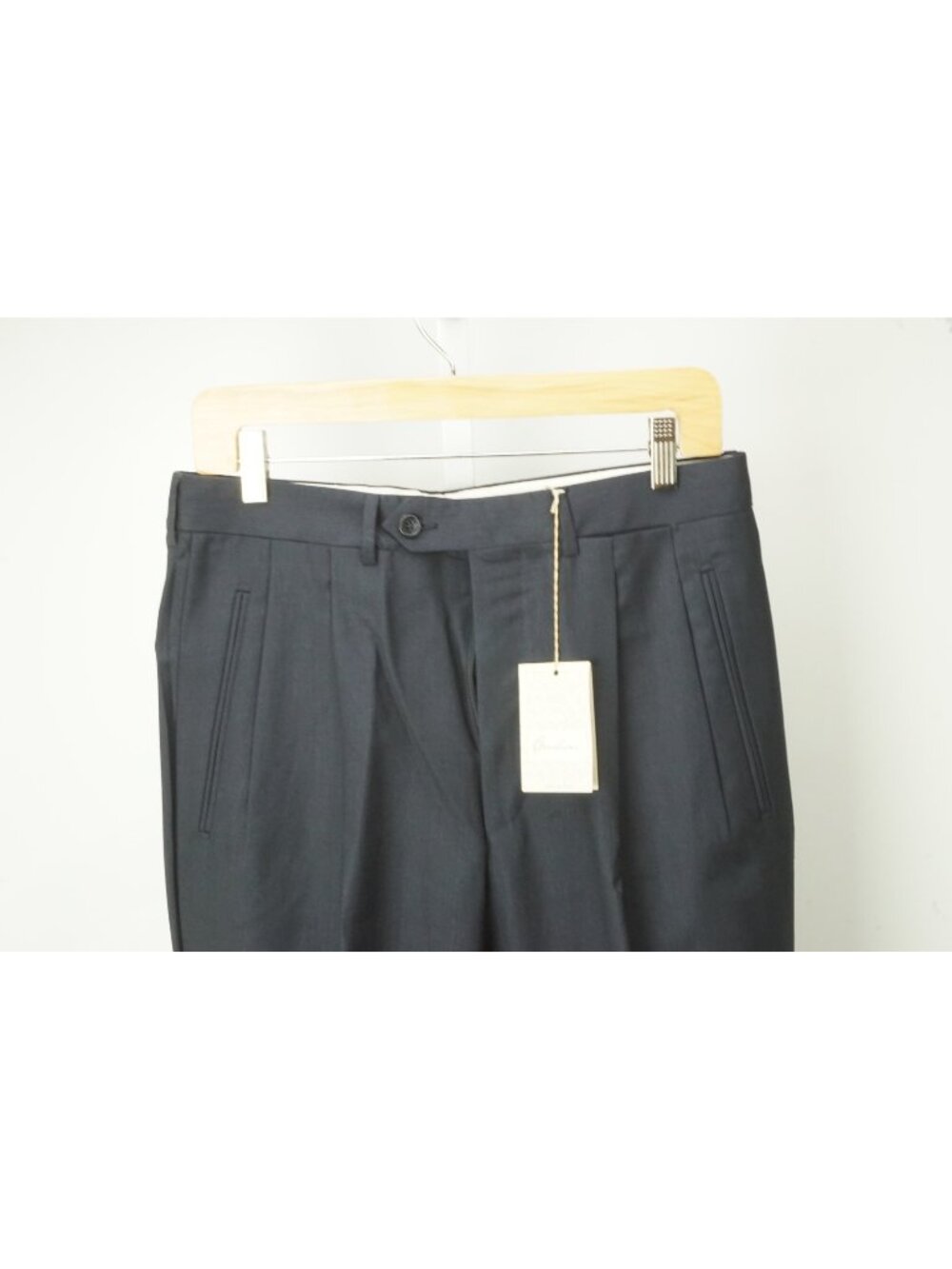 Corneliani Evolution Blue Woven 100% Wool Dress Pants Sz 46R EU BRAND NEW